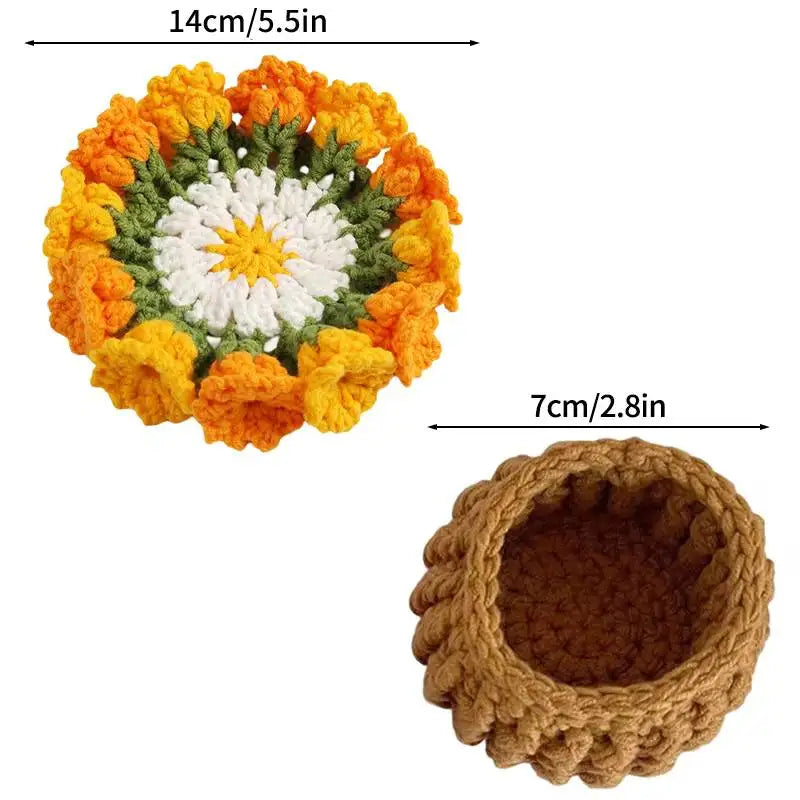 Rose Bouquet Crochet Coasters