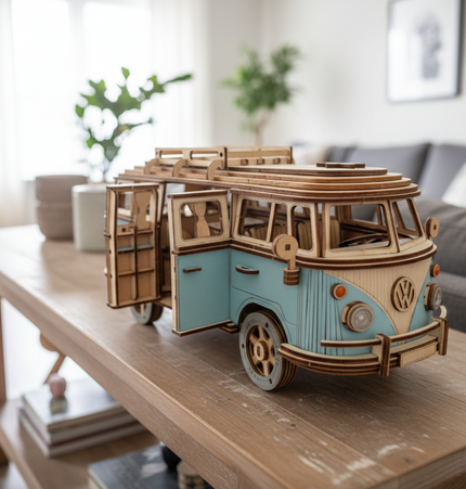 Retro Campervan 3D Wooden Puzzle