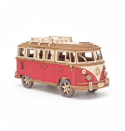 Retro Campervan 3D Wooden Puzzle