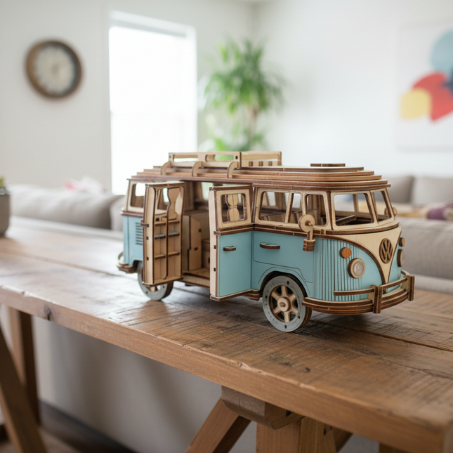 Retro Campervan 3D Wooden Puzzle