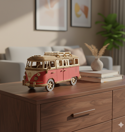 Retro Campervan 3D Wooden Puzzle