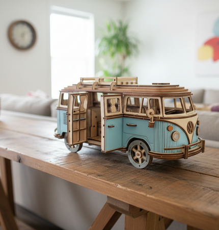 Retro Campervan 3D Wooden Puzzle