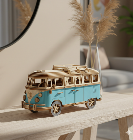 Retro Campervan 3D Wooden Puzzle