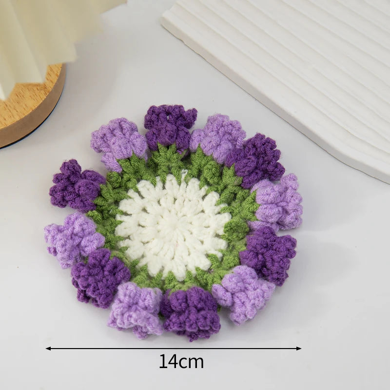 Rose Bouquet Crochet Coasters