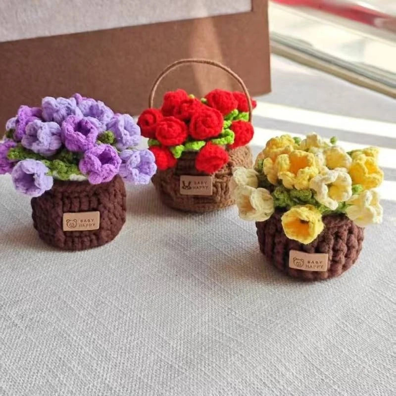 Rose Bouquet Crochet Coasters